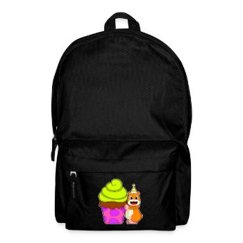 Hamster Birthday Cupcake - Backpack - black - Front