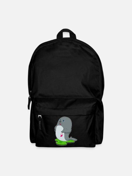 Seehund Maler Pinsel Malen - Rucksack - Schwarz