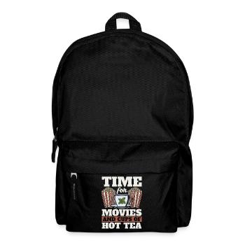 Hot Tea Time For Movies And Cups Of Herbal Tea - Backpack - black - Front
