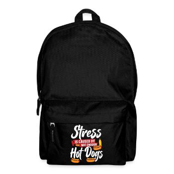 Hot Dog Adult Stress Is Caused By - Backpack - black - Front