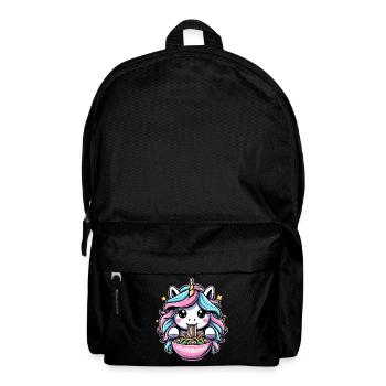 Magical Unicorn Enjoying Ramen: Cute and Whimsical - Backpack - black - Front