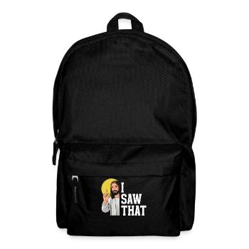 I Saw Jesus Meme Funny Christian - Backpack - black - Front