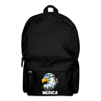 America Eagles USA Independence Day 4th of July Stars - Backpack - black - Front
