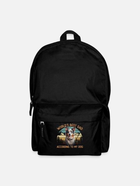Welt Bester Hundepapa Australian Shepherd Liebe - Rucksack - Schwarz