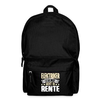 Electrician legend retires - Backpack - black - Front