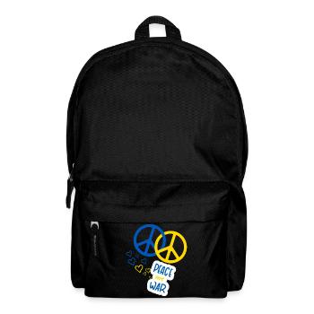 Peace not war (Yellow & Blue) - Backpack - black - Front