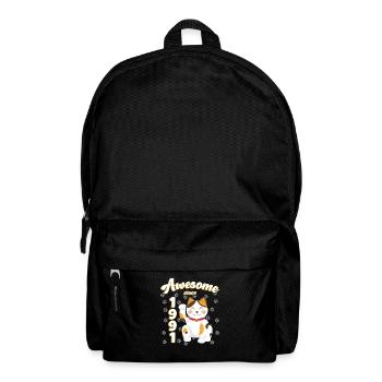 1991 Anniversaire Génial depuis Cat Maneki neko - Sac à dos - noir - Devant