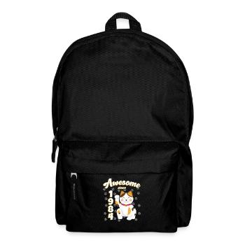 1984 Anniversaire Génial depuis Cat Maneki neko - Sac à dos - noir - Devant