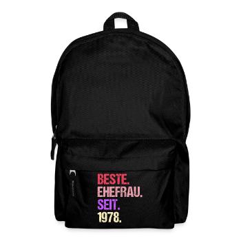 Valentinstag Beste Ehefrau Seit 1978 - Rucksack - Schwarz - Vorne