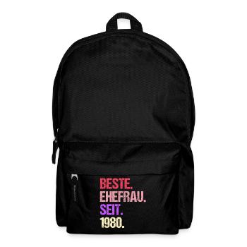Valentinstag Beste Ehefrau Seit 1980 - Rucksack - Schwarz - Vorne
