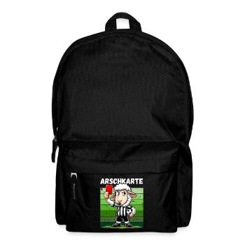 Fußball Fußballfan Finale Rote Karte Foul Lustig - Rucksack - Schwarz - Vorne
