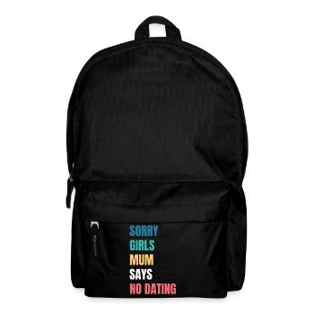 Sorry Girls Mum Says NoDate Baby Shower - Backpack - black - Front