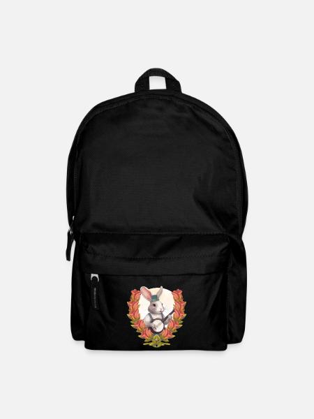 Banjo Hase Musik Rosen Geburtstag Kaninchen Kind - Rucksack - Schwarz