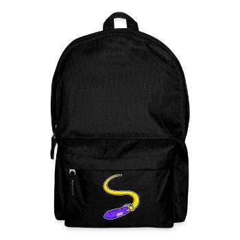 Rakete Motiv - Rucksack - Schwarz - Vorne