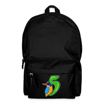 5th Birthday Motif Bird - 5 years - Backpack - black - Front