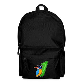 1er anniversaire motif martin-pêcheur - un an - Sac à dos - noir - Devant