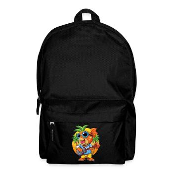 Drôle Poisson Dessin Animé Plage D’été Lunettes De Soleil Guitare - Sac à dos - noir - Devant