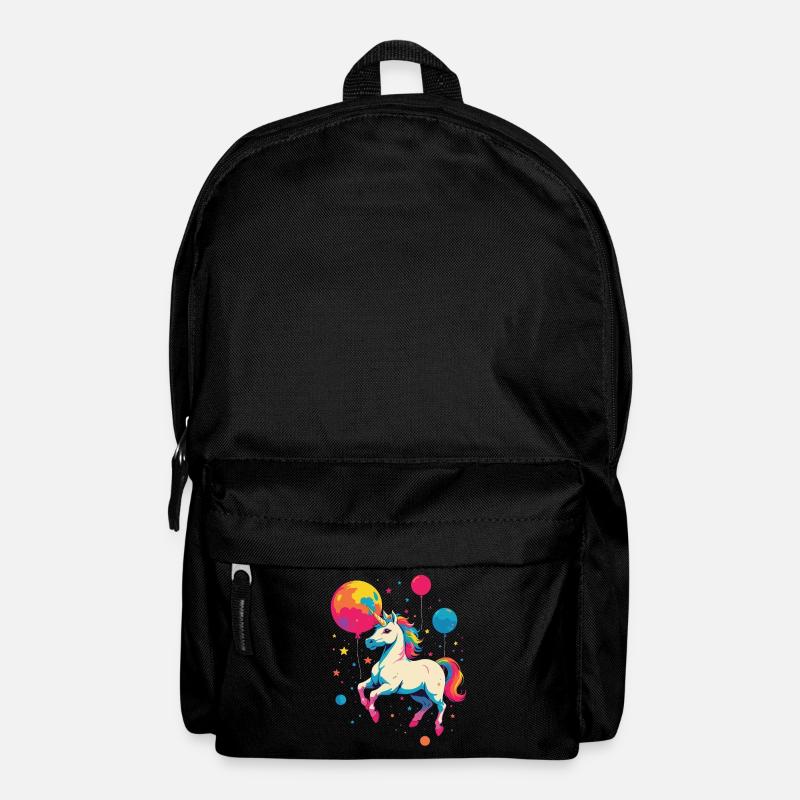 Lustige Einhörner Süßes Einhorn Mädchen - Rucksack - Schwarz