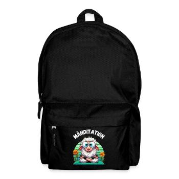 Sheep Meditation Yoga Relaxation Funny Namaste - Backpack - black - Front