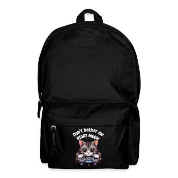 Video Game Katze Controller Gamer Zocken PC Lustig - Rucksack - Schwarz - Vorne