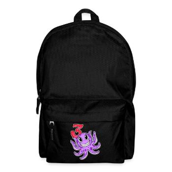 Motif 3ème anniversaire Octopus - Trois ans - Sac à dos - noir - Devant