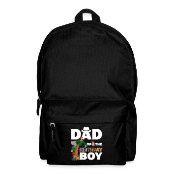 Papa Of The Wild One Birthday Zoo Theme Safari - Backpack - black - Front