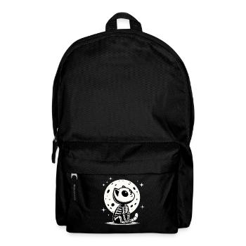 Halloween Katze Vollmond Sterne Nacht Skelett Fun - Rucksack - Schwarz - Vorne