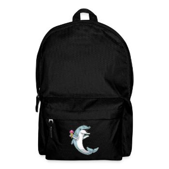 Delfin Waffeleis - Rucksack - Schwarz - Vorne