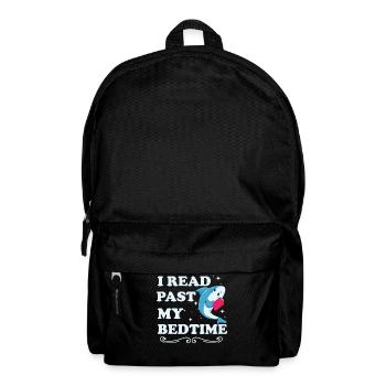 Ich Lese Nach Der Schlafenszeit Lesehai - Rucksack - Schwarz - Vorne