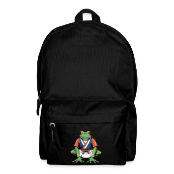 Samurai Frosch & Vintage Ukiyo-e Stil Design - Rucksack - Schwarz - Vorne