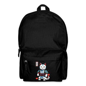 Samurai Katze in Japanischem Samurai Kunstwerk - Rucksack - Schwarz - Vorne
