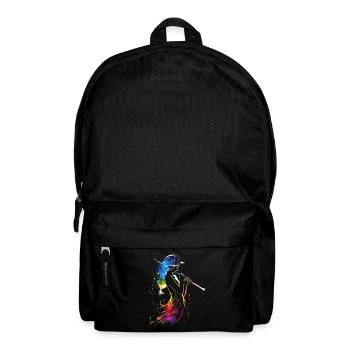 Flute player Retrowave - Backpack - black - Front