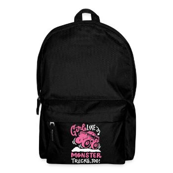 Monstertruck für Mädchen - Rucksack - Schwarz - Vorne