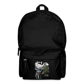Wolf Wolves Nature Mountains - Backpack - black - Front