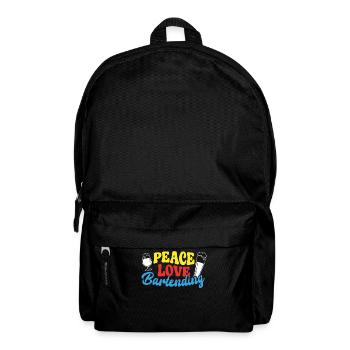 Bartender Mixologist Girl Peace - Rucksack - Schwarz - Vorne