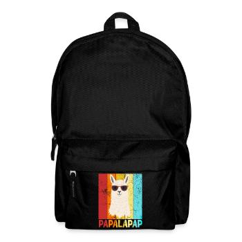 Funny Llama Dad Papalapap Perfect Father's Day - Backpack - black - Front