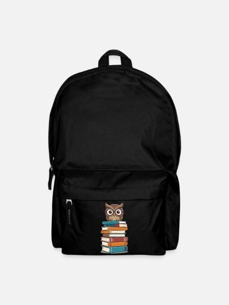 Bücher Eule Eulen Liebhaber Süße Buch Illustration - Rucksack - Schwarz