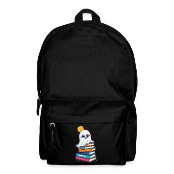 Reading Halloween Ghost Book Lover Style - Backpack - black - Front