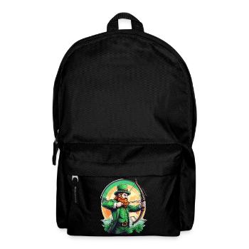St. Patrick's Day Kleeblatt Bogenschießen - Rucksack - Schwarz - Vorne