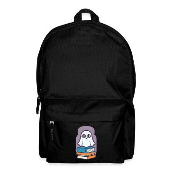 Buchliebhaber Stil Halloween Gespenst Bücherwurm - Rucksack - Schwarz - Vorne