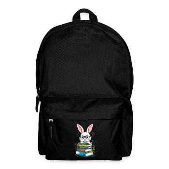Reading Bunny Funny Books Reading Design - Backpack - black - Front