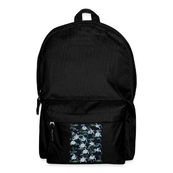 Rochen Hai Delfin Meeresschildkröte Seepferdchen - Rucksack - Schwarz - Vorne