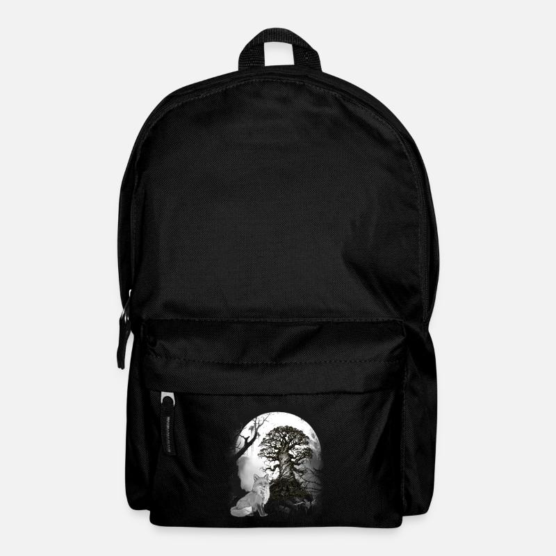 Halloween Forest Fox Foxes Fairy Tale Fairy Tale Character - Backpack - black
