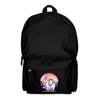 Arc-en-ciel Cheval Chevaux Enfant Enfants Poney - Sac à dos - noir - Devant