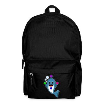 Delfin Jongleur Jonglieren - Rucksack - Schwarz - Vorne