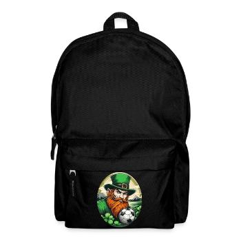 St. Patrick's Day Kleeblatt Fußball - Rucksack - Schwarz - Vorne
