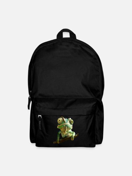 Chamäleon Echse Reptil Leguan Eidechse Chamäleons - Rucksack - Schwarz