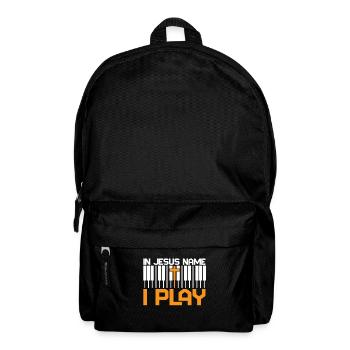 Klavier Christliche Musik Jesus Pianist Gott - Rucksack - Schwarz - Vorne