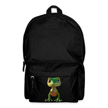 Gecko Eidechse Reptil Geckos Echse Leguan Gekko - Rucksack - Schwarz - Vorne