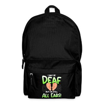 Deaf Pride ASL Gebärdensprache - Rucksack - Schwarz - Vorne